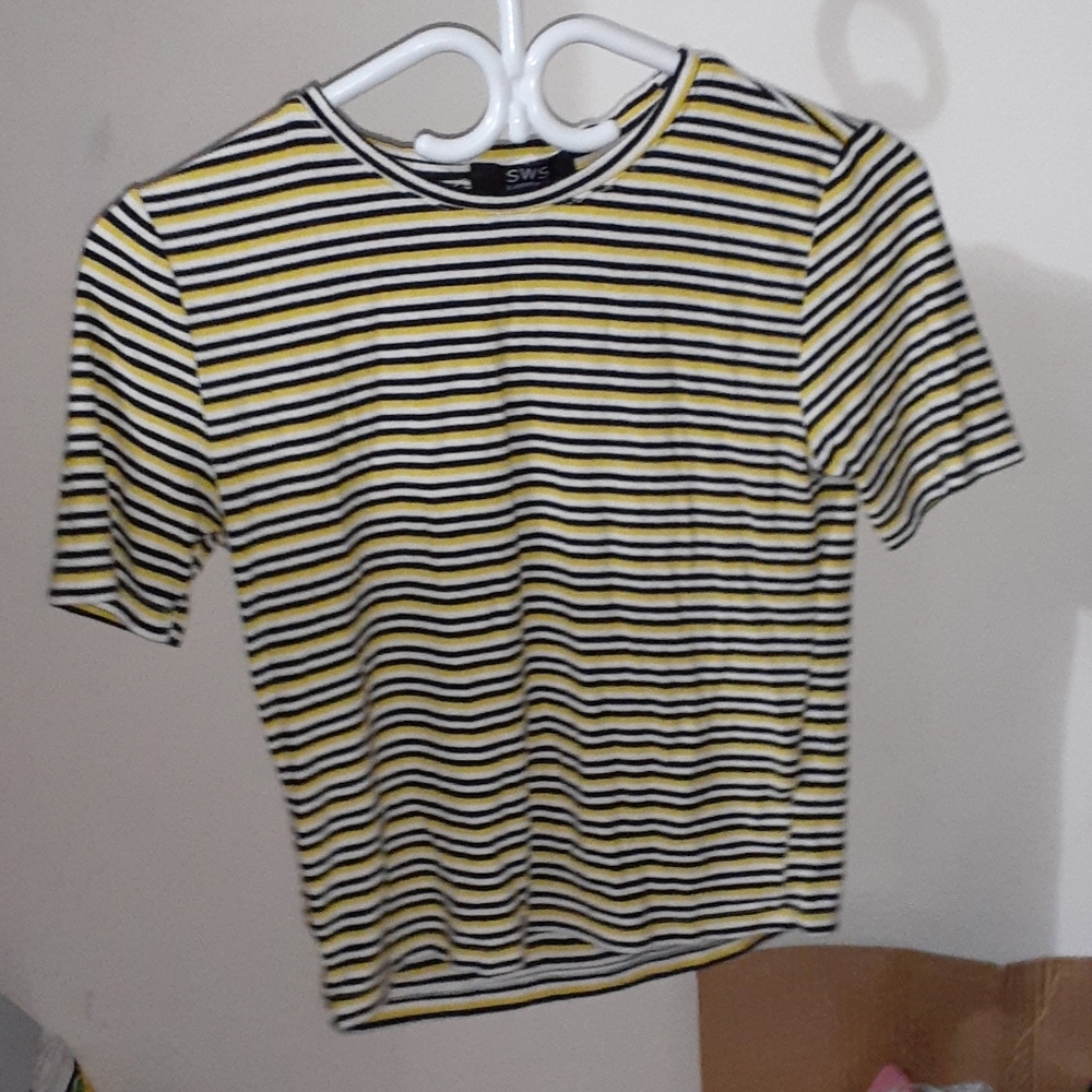 Striped tight fitting  t-shirt